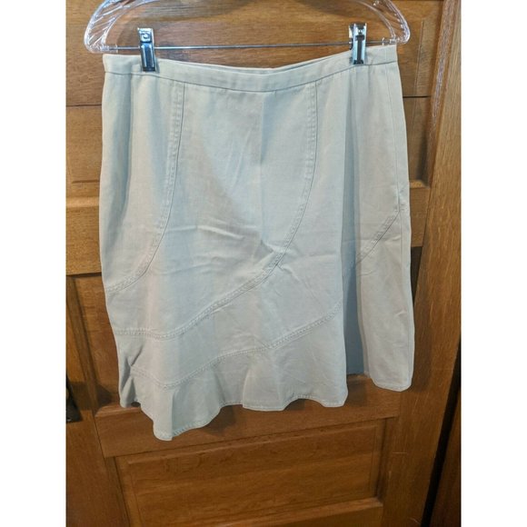 Casual Corner Annex Skirt Khaki Size 6 Tan Aline Womens - Picture 2 of 4